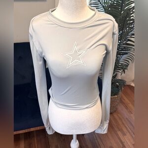 FANATICS DALLAS COWBOYS Signature Gray Fitted Long Sleeve Athletic Shirt